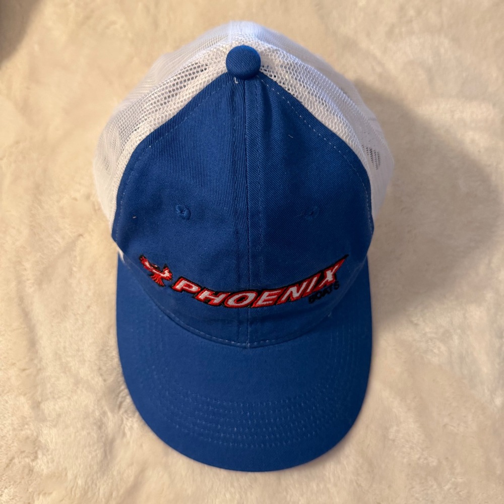 Outdoor Cap Phoenix Boats Trucker Hat Blue White Mesh Adjustable Fishing Cap